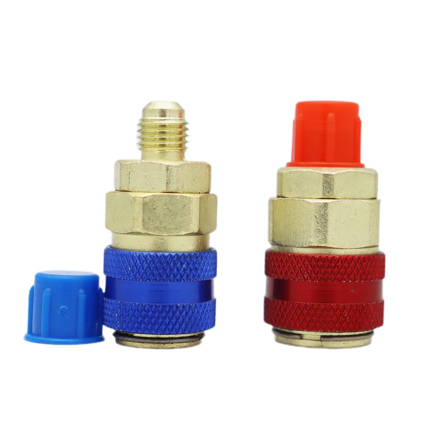 Conector rápido de aire acondicionado automotriz, accesorios de adaptador de conversión baja y alta conversión, R134a AC
