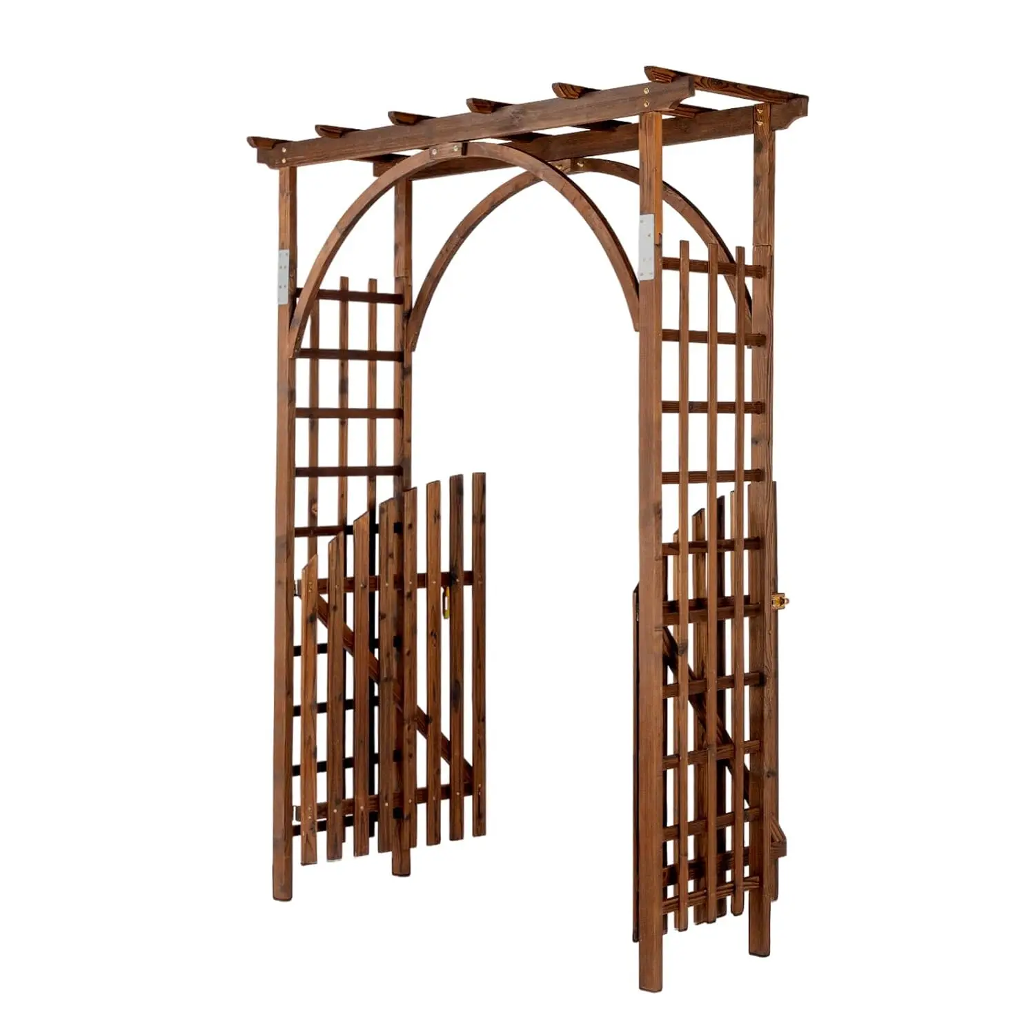 85in Wooden Arbor Garden Arch, Wedding Arch for Ceremony, Wood Trellis for Plant Climbing, Christmas Decor Pergola, Customized