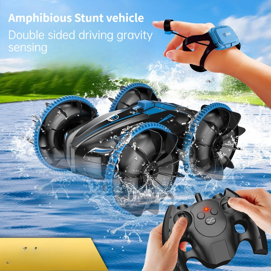 

Children's Toys Amphibious RC Vehicle Two-way Traffic Air Gesture Special Effects Remote Control Off-road Vehicle Model Boy Gift
