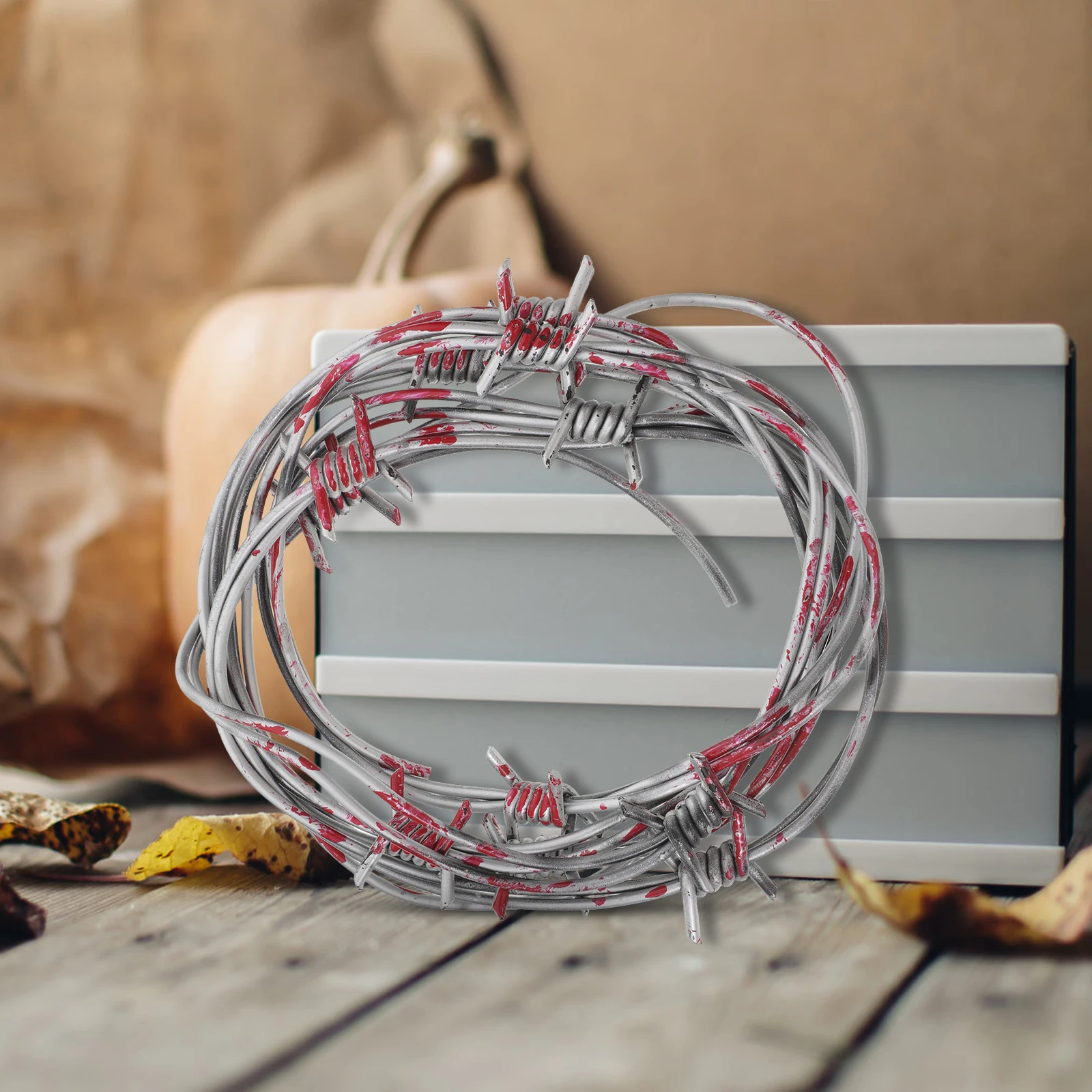 

Halloween Decorations PVC Home Party Barbed Wires Indoor Fake Material Easy Installation Costume