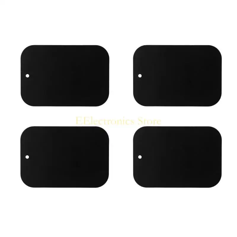 B03C 4Pcs Replacement Metal Rectangular Plate Sticker For Phone Mount Holder