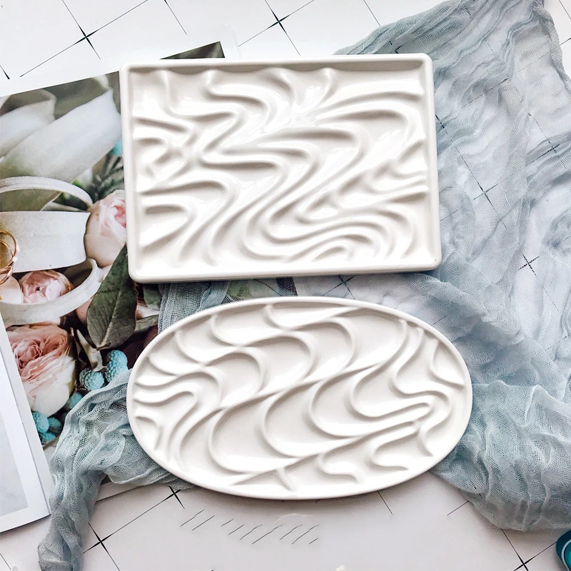 

Wave palette imitation ceramics can carry sketch painting palette art paint palette for students