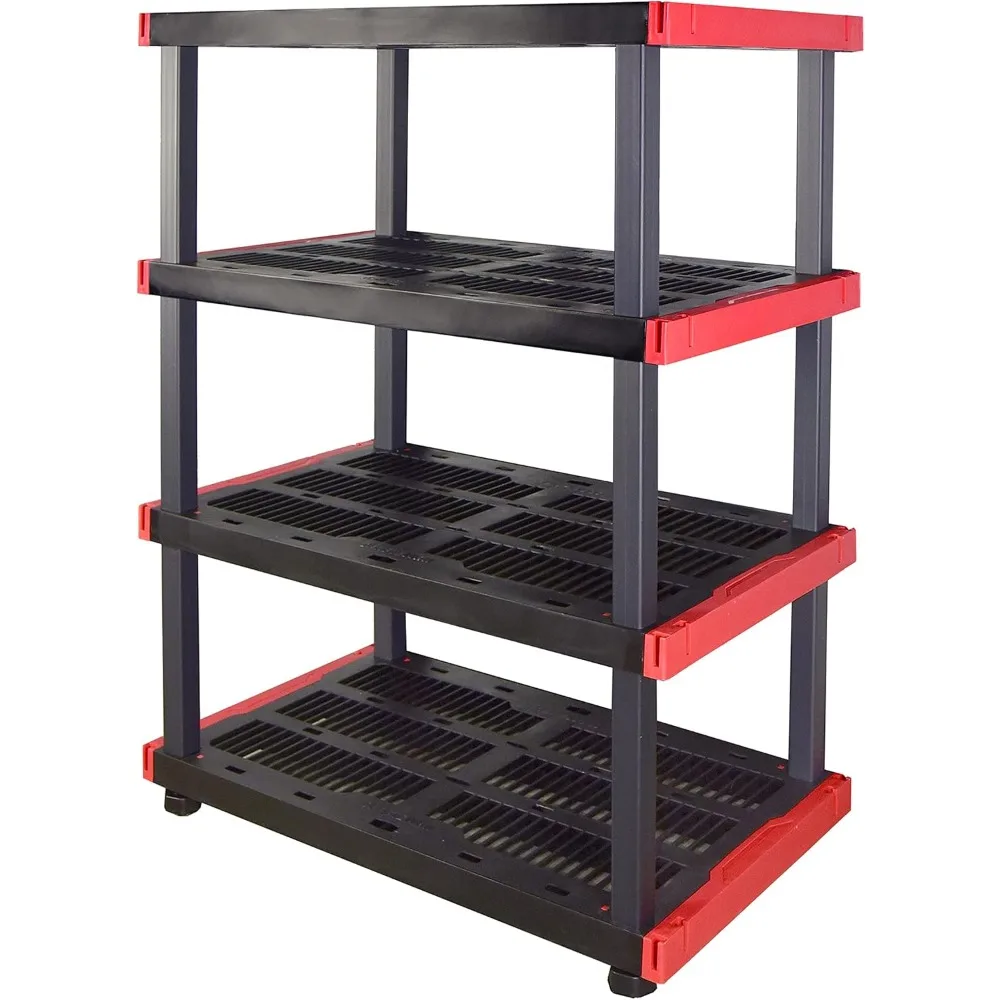 

Craftsman, 4-Tier Highly Durable Storage Rack, 200lbs/shelf, (55”H x 40”W x 24”D), Interlocking Shelving Unit and Weather-Resis