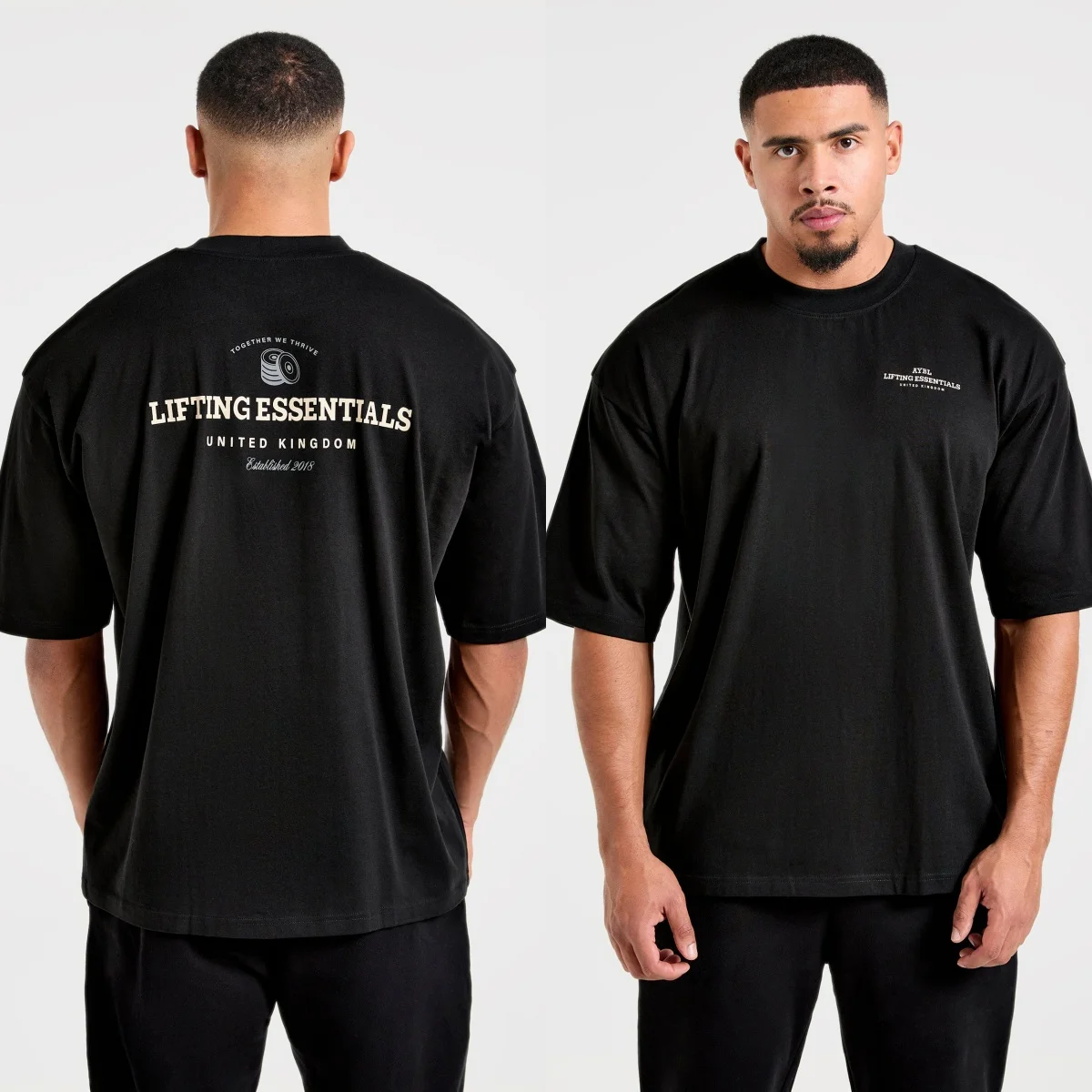 Black Apex Lifting Essentials GYM Fitness Sports Brand Graphic Tee Cotton Men Women T-Shirt Loose Workout Top