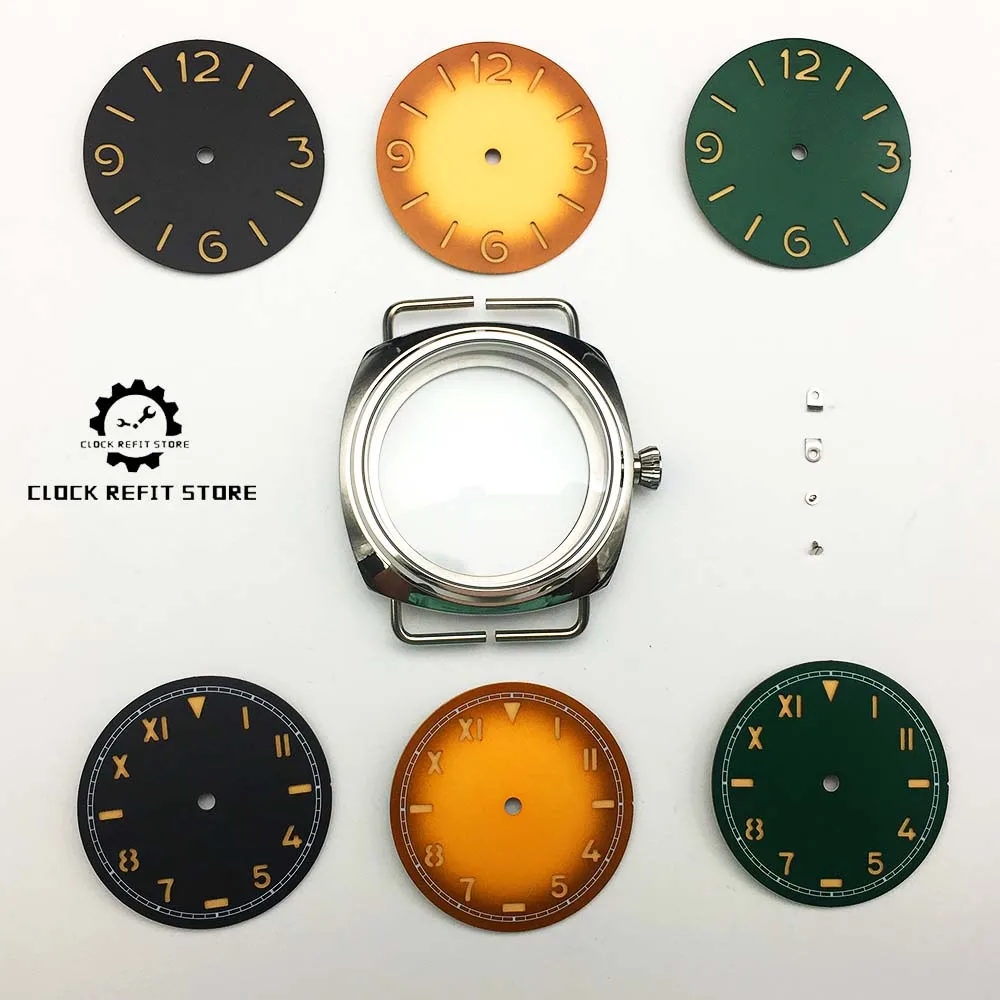 

Men's Vintage Watch Case Accessories 45mm 316L Stainless Steel Case with 37mm Sterile Dial Six Styles Watch Accessories