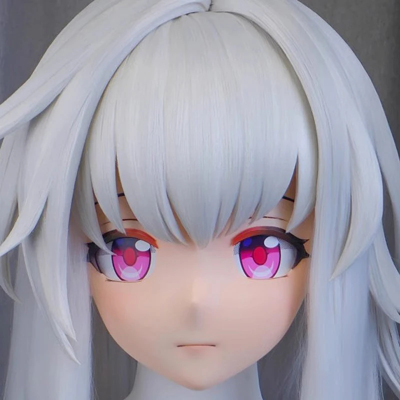 

(MEO0113) Customize Handmade Full Head Lockable Crossdress Male to Female Japanese Cartoon Anime Game Character Kigurumi Mask