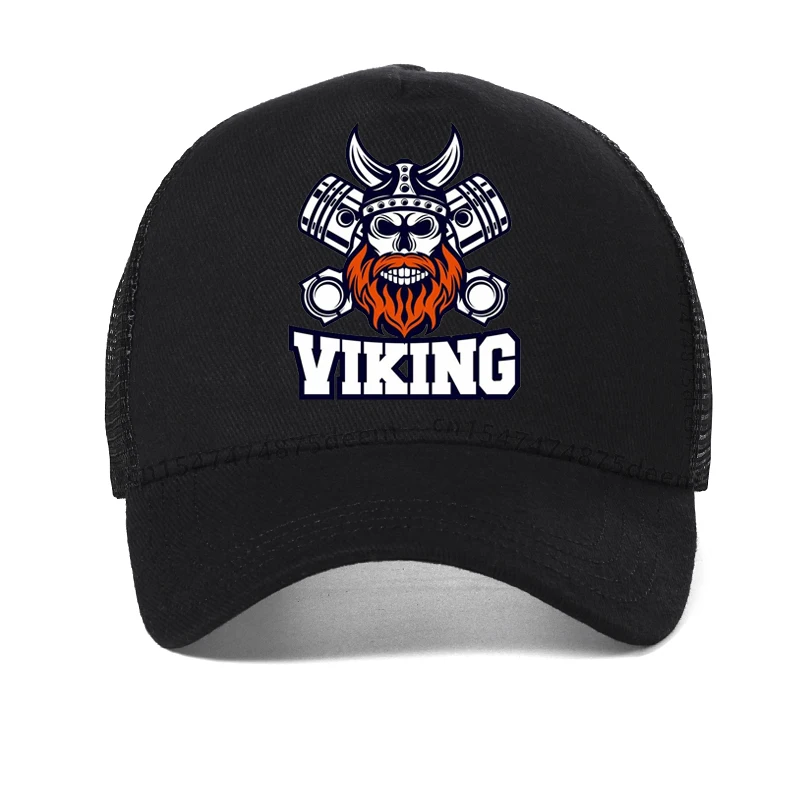 Funny Modern Skull Viking and Diesel men Baseball Cap fashion Men Diesel engine repairman hats viking Mesh Breathable hats