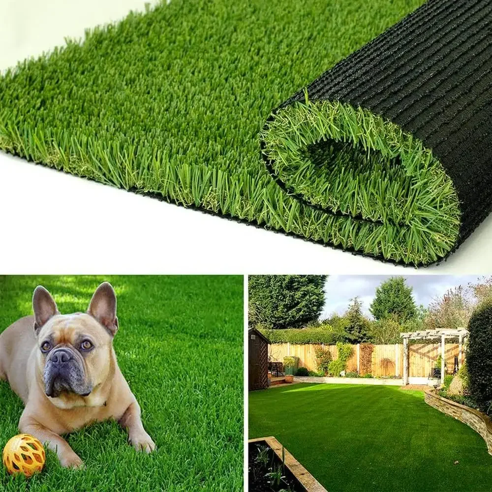 Luxurious 4FTX7FT High Density Realistic Synthetic Grass Rug Garden Patio Landscape and Indoor Outdoor Decor without Maintenance