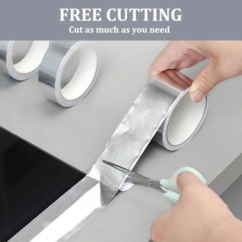 Resistant Aluminum Foil Tape Perfect for Connecting and Sealing Seams and Connections of Flexible Air Ducts 5cm x 20M