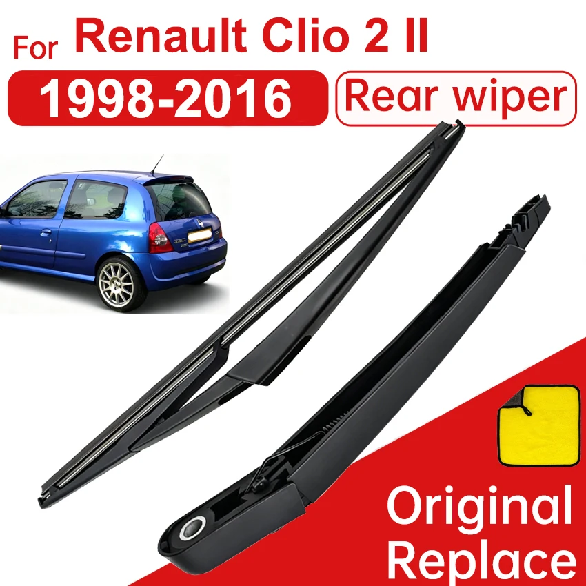 Escobilla de brazo de limpiaparabrisas trasero para Renault Clio 2 II 1998 1999 2000 2016 cepillo de ventana trasera limpia