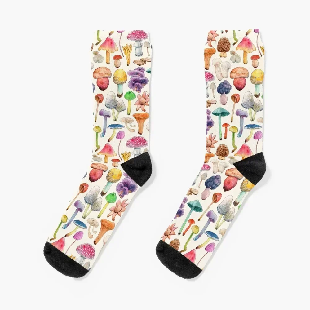 

Mushroom Aquarela Socks soccer anti-slip new year Rugby valentine gift ideas Women Socks Men's