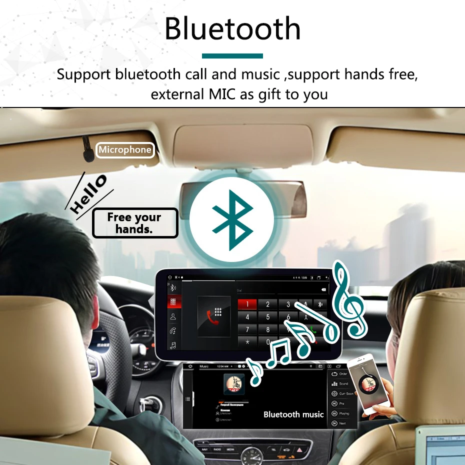 12,5'' Wireless Carplay Android 14 Auto Auto Radio Bildschirm für Mercedes C Klasse W205 GLC Klasse X253 W446 Stereo multimedia-player – Detail 13