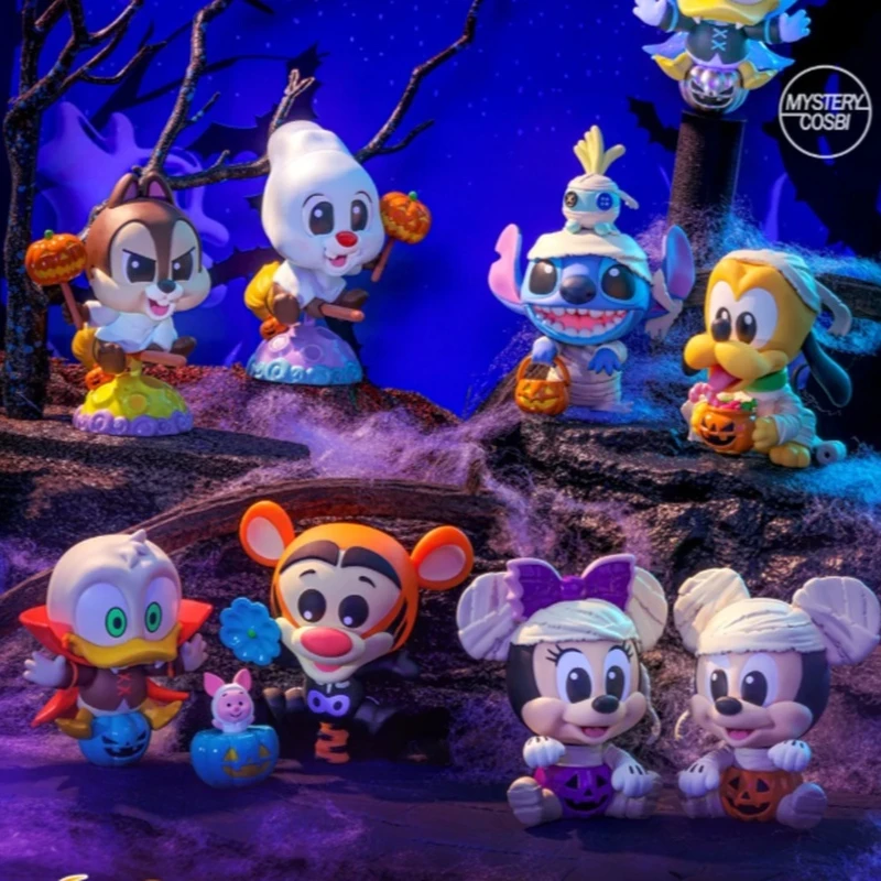 

Подлинные популярные игрушки Disney Микки и друзья Тыква Хэллоуин Серия Слепая коробка Косби Коллекция Тайная коробка Детский индивидуальный подарок
