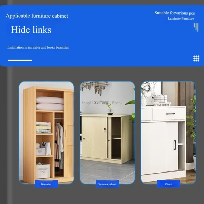  20 Pieces Concealed Cabinet Fastening Clips Secure Locking Mechanism for DIY Home Organization