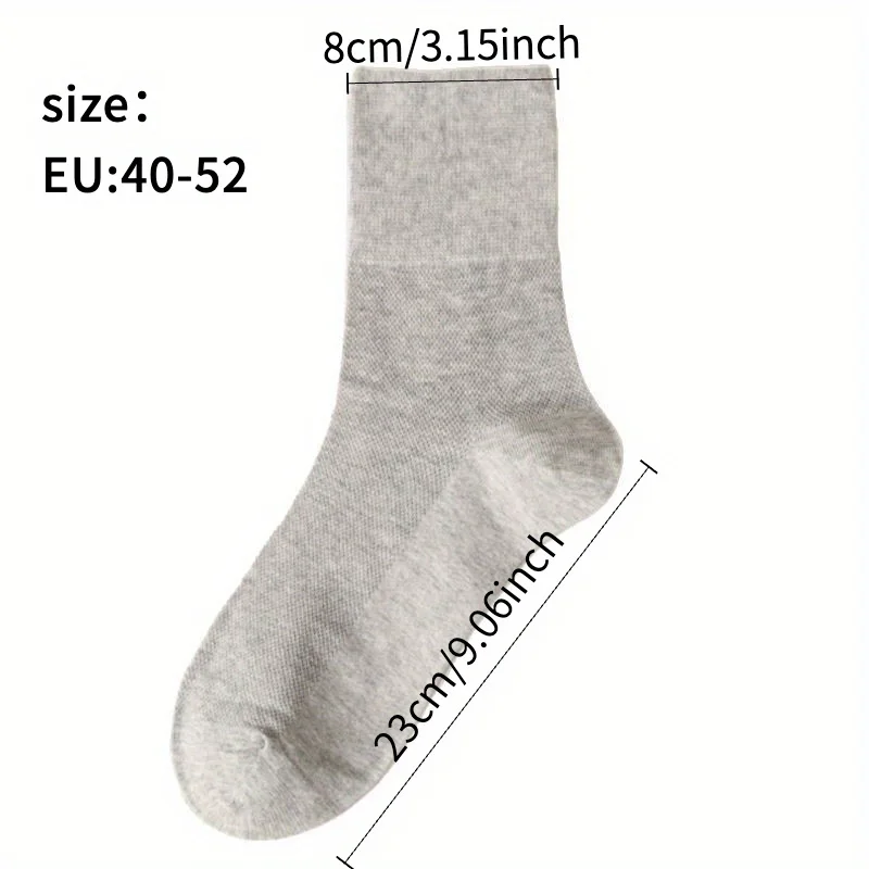 5Pairs Men's diabetes socks - breathable middle tube design, non binding and comfortable, suitable for neuralgia and swelling