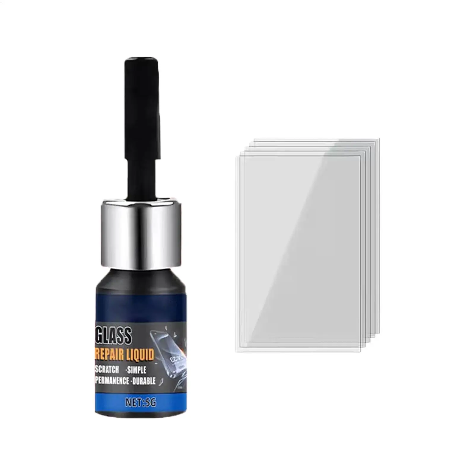 Glass Repair Kit, Fast Dry Nano Liquid Fix Cracks Maintenance Tools for Car Window Phone Watch Camera Cabinet Glass