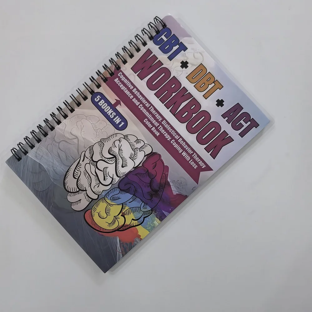 5 Books in 1 Planner CBT + DBT + ACT workbook cognitive behavioral therapy,dialectical behavior therapy and commitment therapy