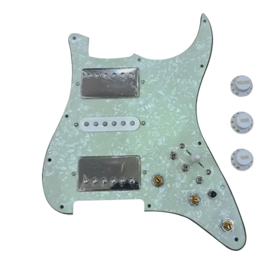 

SSH Prewired Loaded ST Pickguard Switch Coil Split Alnico 5 Humbucker Pickups CTS Copper Guitar Accessories