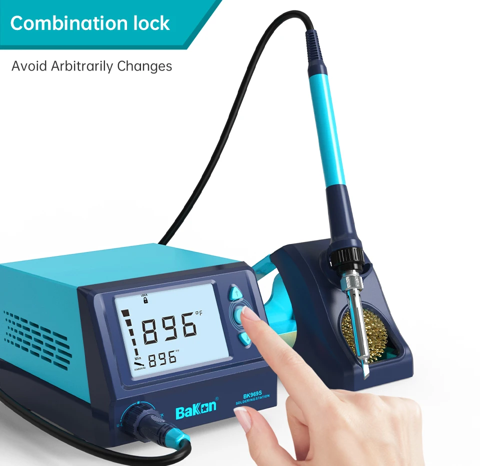 Bakon BK969S soldering station t12 heating core 60W large screen digital display lead-free constant temperature soldering machin