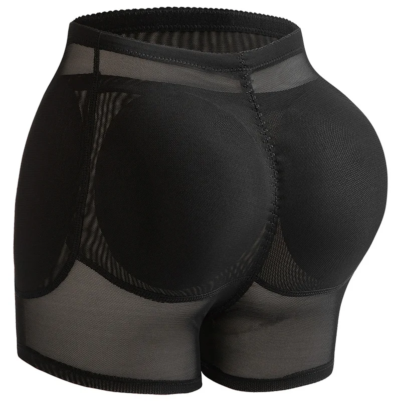 Low Waist Shapewear Briefs Women 4 Pads for Butt and Hip Lifting Mesh Body Shaper Tummy Control Slim Panty Panties Underwear