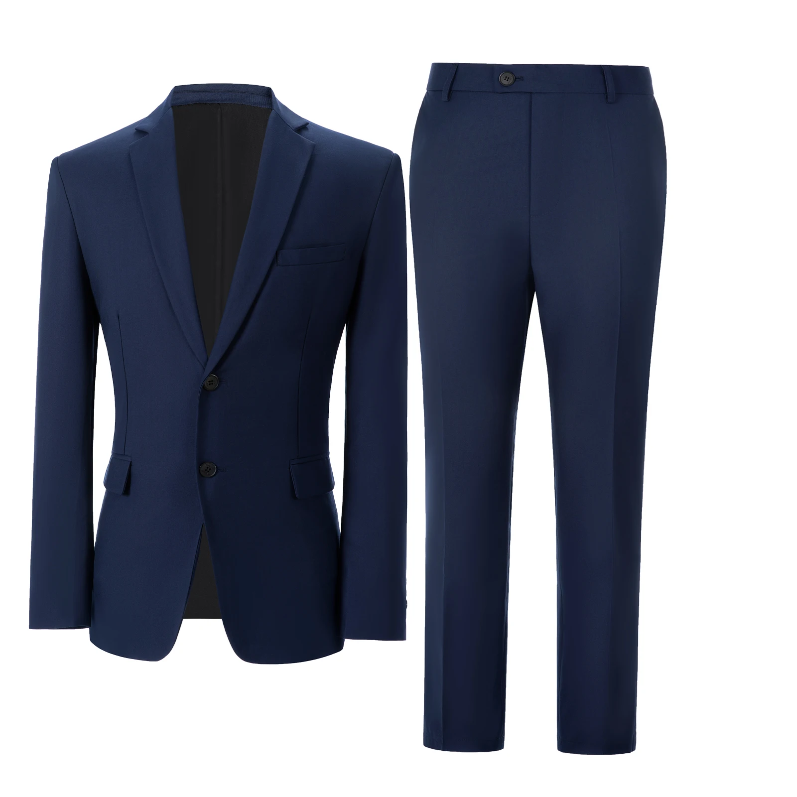 

TSxuelian Mens 3 Piece Suit Slim Fit Suits Two Buttons Groomsmen Tuxedos Set Wedding Prom Jacket Blazer Vest Pants for Men