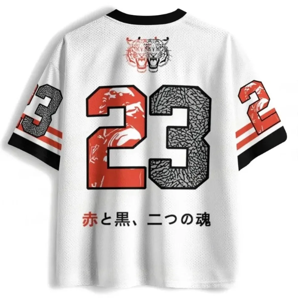 Trendy Japanese 3D Print Sport QuickDry Breatha Men Woman V-Neck TShirt Outdoor Street Casual Harajuku Y2K parent-child Clothing