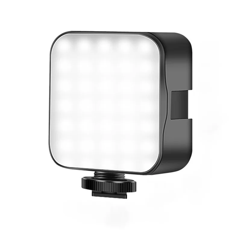 Mini LED Video Light Photography 2W Dimmable 6500K Fill Panel Lamp for Camera Smartphone Laptop