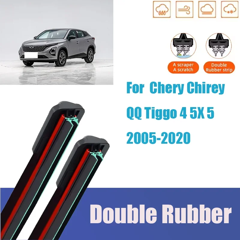 

For Chery Chirey QQ Tiggo 4 5X 5 Front Windshield Wiper General Auto Multifunctional Third Generation Double Rubber Mute