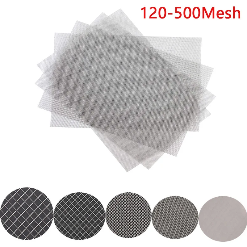 1pc Stainles Steel Woven Wire Mesh 120/200/300/400/500 Mesh Cloth Screen Wire Filter Sheet For Home Use 