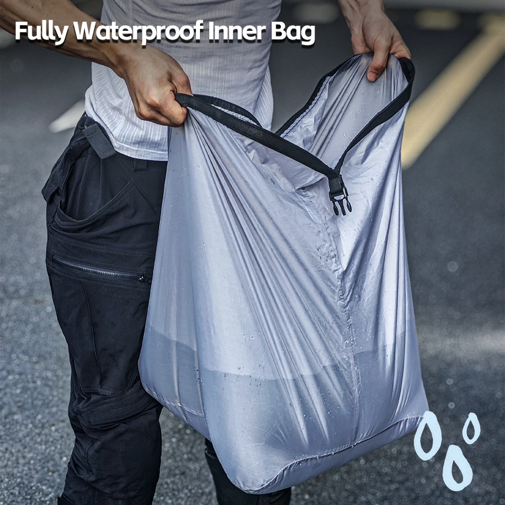 Rhinowalk Motorcycle Rear Seat Bag Waterproof 23L-35L Expandable Helmet Tail Bag Motorbike Luggage Storage Bag Motor Accessories