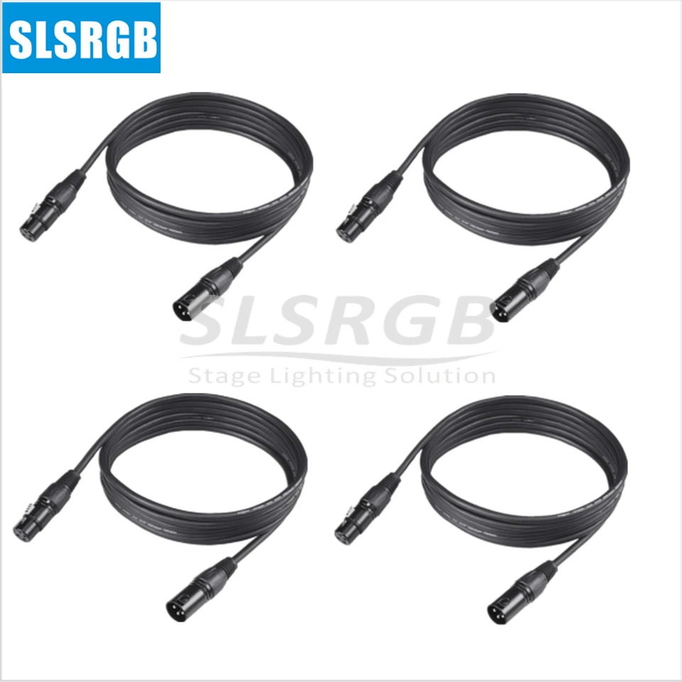 3Pin XLR Dmx512 كابل 1.5 متر 2 متر 3 متر DMX كابل DMX خط LED الاسمية تتحرك رئيس ضوء المرحلة ضوء XLR موصل Dmx Dj المعدات