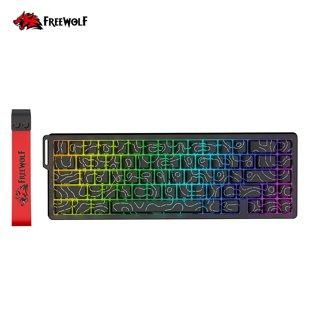 

Игровая механическая клавиатура FREEWOLF F68PRO 8K, магнитный переключатель, точность RT 0,01 мм, частота сканирования 128 К, таможенные игровые клавиатуры