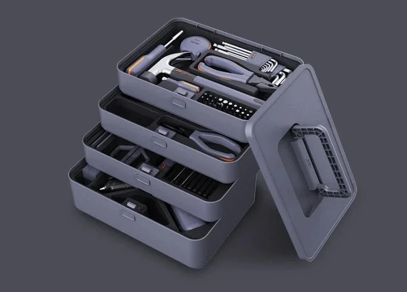 Multifunctional Hardware Electrician Storage Professional Hand Tool Sets Portable Combination Tools Case Box