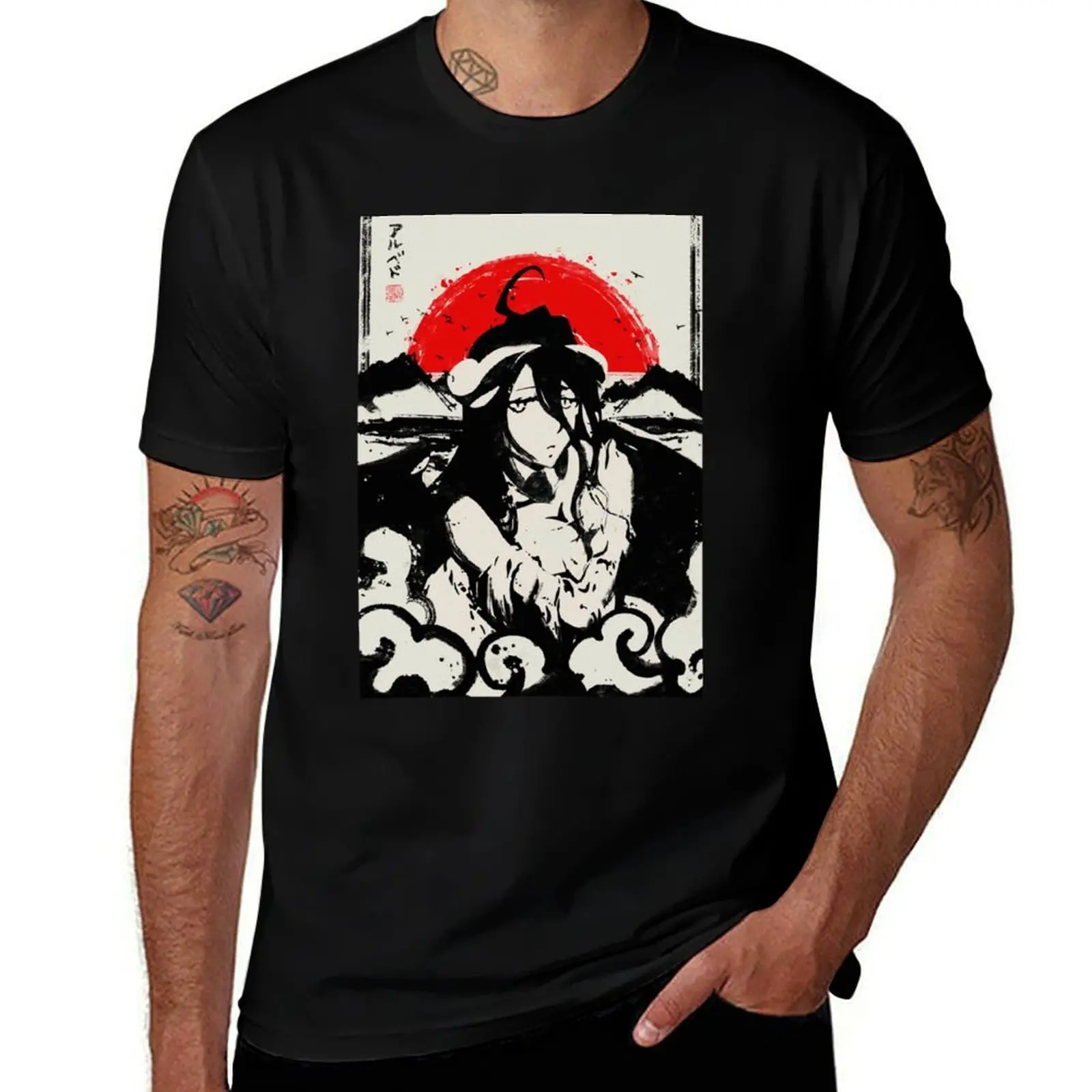 

Albedo Japanese Ink T-Shirt Classic Crew Neck Cotton T-Shirt