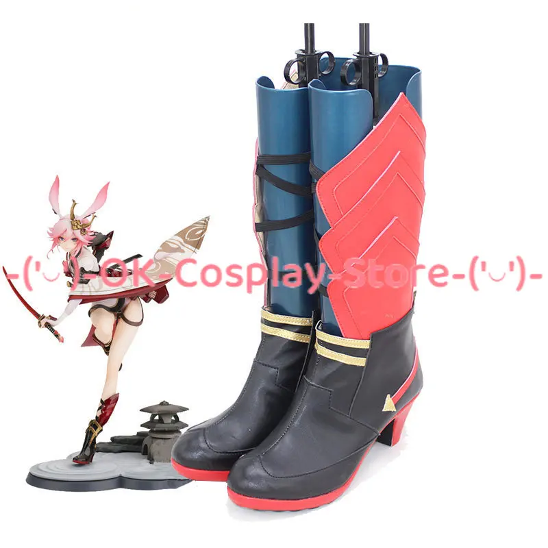 

Game Honkai Impact 3 Yae Sakura Cosplay Shoes PU Leather Shoes Halloween Carnival Boots Prop Custom Made