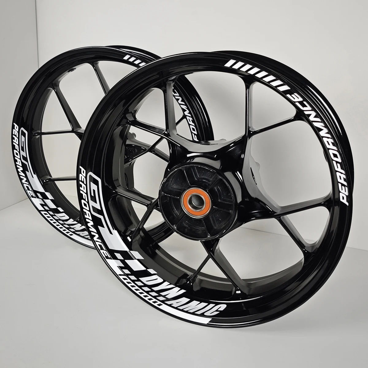 AnoleStix  Motorcycle Wheel Stickers Hub Decal Rim Stripe 17 Inch Fit For YAMAHA Honda Kawasaki Suzuki BMW KTM Triumph