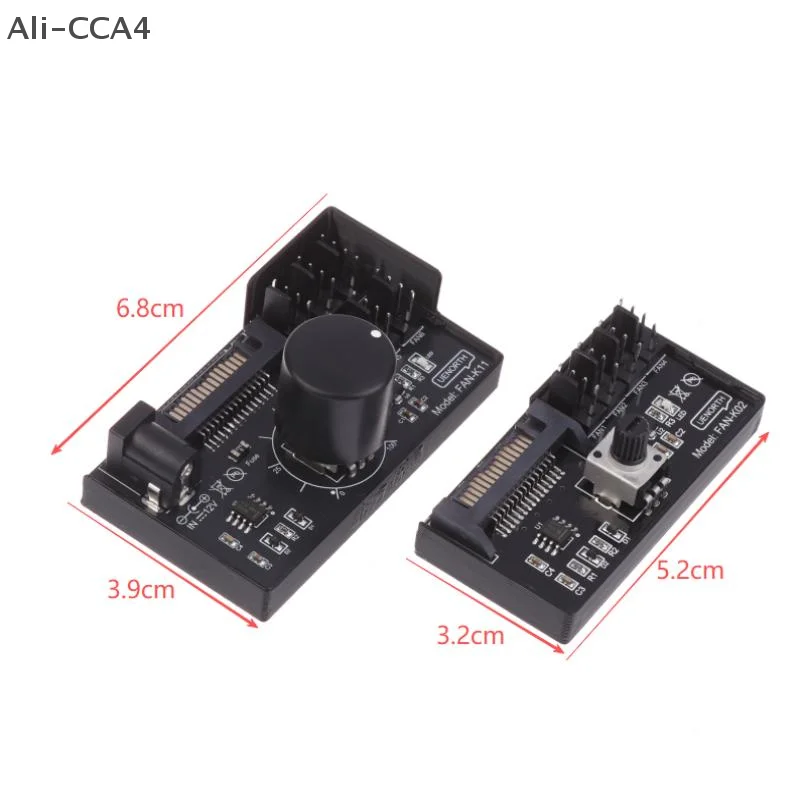 (YY)1Pc 4-Way 6-Way PWM Fan Speed Controller SATA DC Power On 4Pin Fan Governor NAS Server Fan Speed Regulator Fan HUB Control