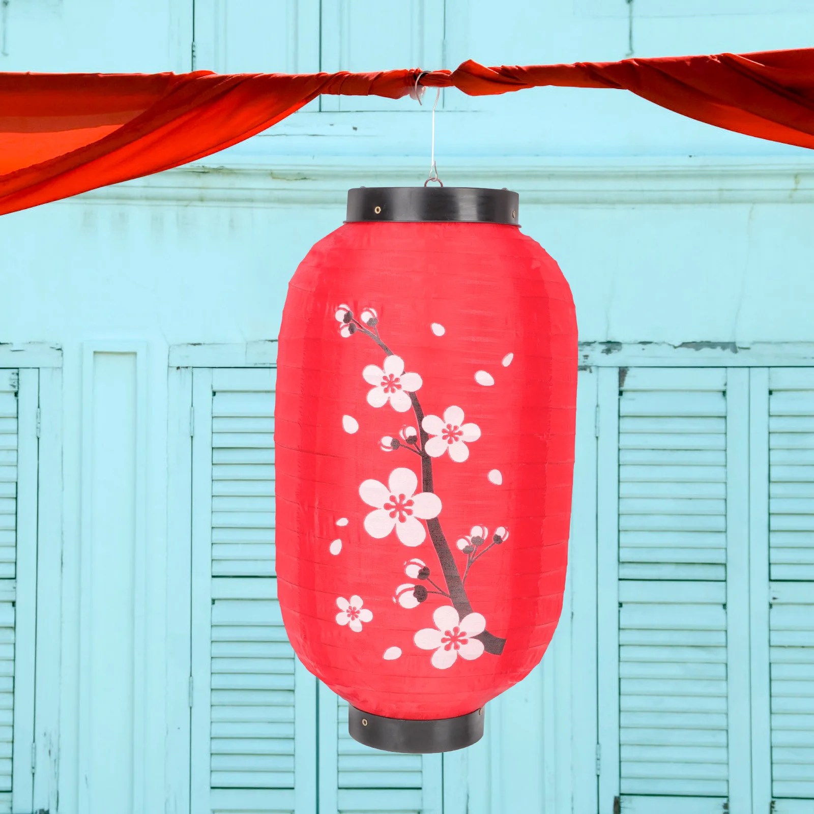 

2 Pcs Sushi Canteen Decor Plum Blossom Lanterns Japanese Cloth Waterproof Decorative Outdoor Indoor Festive Lantern