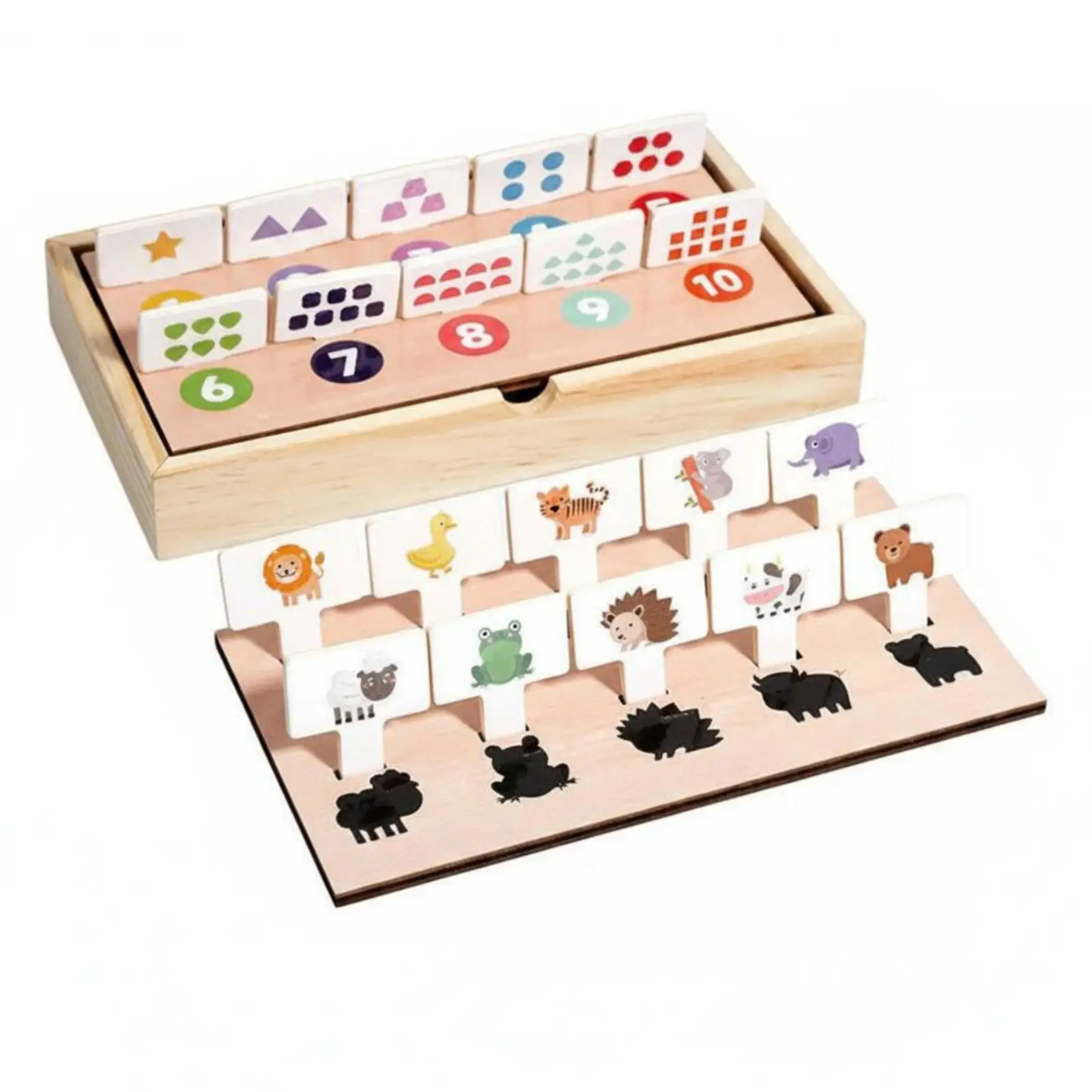 Boîte de tri cognitive 60 pièces pour l'entraînement de l'attention, jeu d'association des couleurs et des formes, jouet éducatif manuel pour jeunes enfants