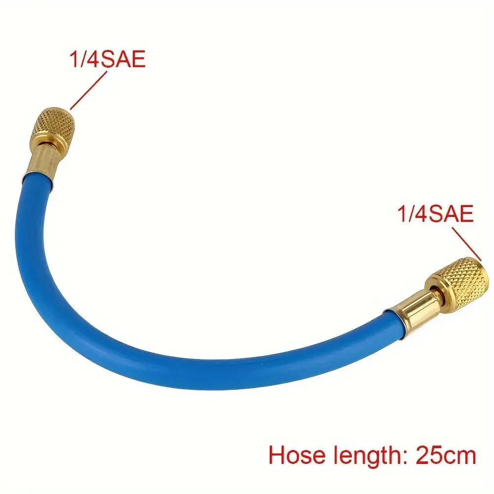 Auto Condensation Hoses Coolant Refill Tool 1/4in SAE Coupler Replace Tool R12 R22 Low Pressure for Motorcycle Car