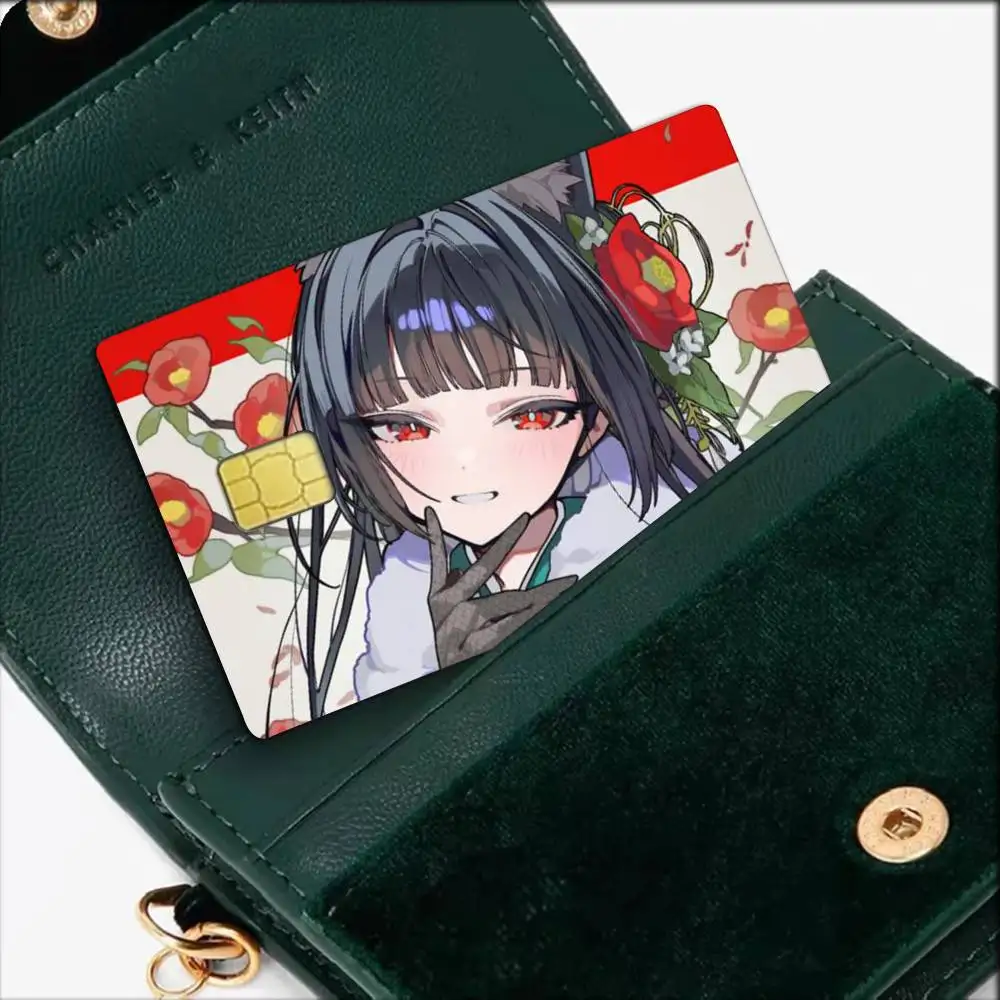 Z Zone Zero Miyabi Hoshimi Waterproof Film Skin Cover Credit Card Stickers Debit Front Bank Bus Pass