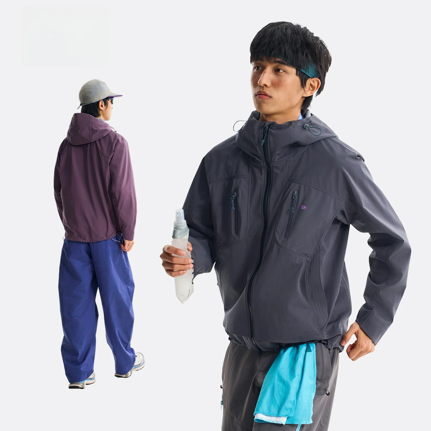 

Men's Outdoor Waterproof Breathable Jacket Elastic Antibacterial Reflective Outdoor Functional Jacket Unisex Shell Jacket