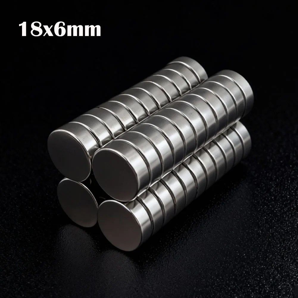

10-200Pcs 18x6mm Super Powerful Round Magnet Neodymium Magnets N35 NdfeB Strong Magnet Permanent Magnetic Imanes Magnetic Sheet
