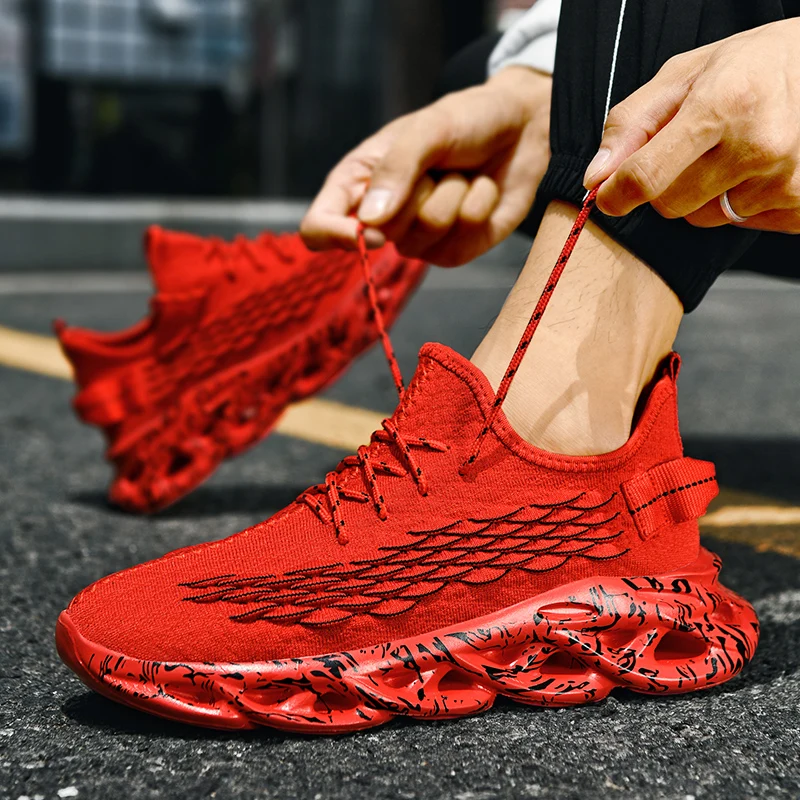 Size 48 Mens Shoes Casual Sports Running Shoes Marathon Air Cushion Breathable Lightweight Comfortable Athletic Nonskid Sneakers