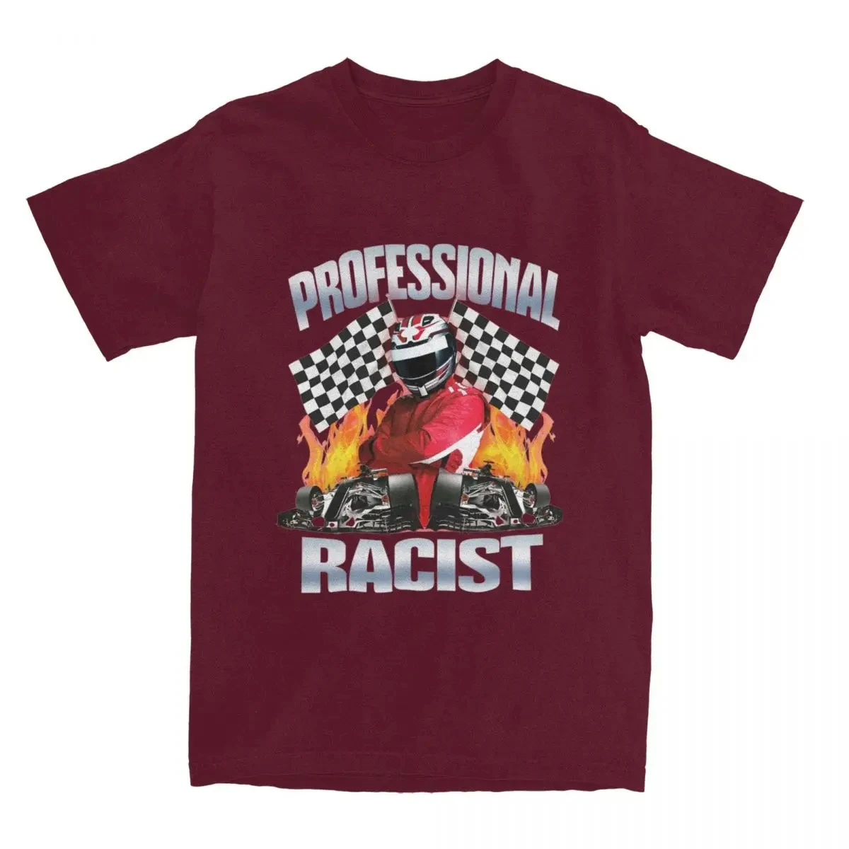 Professional Certified Racist Racing Meme T-Shirt Unisex Cotton Clothing Harajuku O-neck Short Sleeve Oversized T Shirt