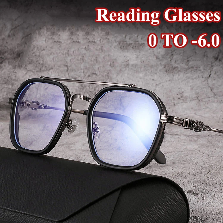 

Luxury Myopia Glasses Fashion Women Transparent Eyeglasses Anti Blue Light Glasses Finish Prescription Eyewear Diopter 0 To -6.0