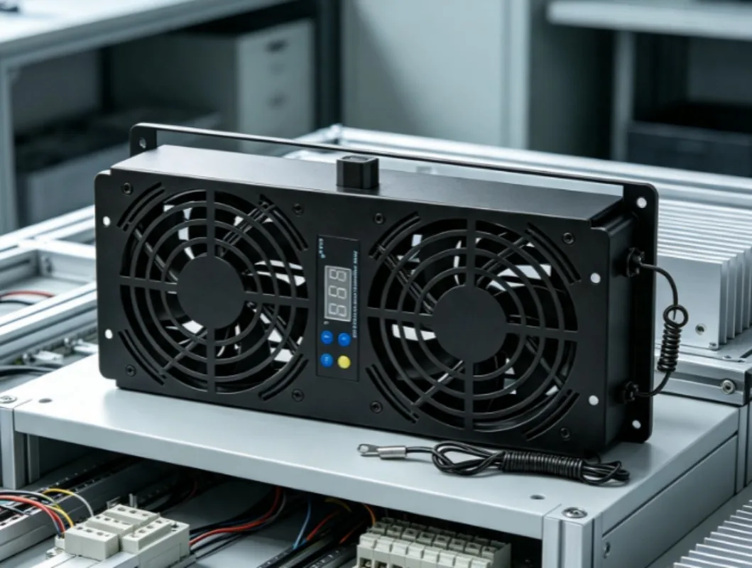 1PCS Intelligent Temperature Control Cabinet Cooling Fan, Speed Adjustable Energy Saving Low Noise Exhaust Fan Module