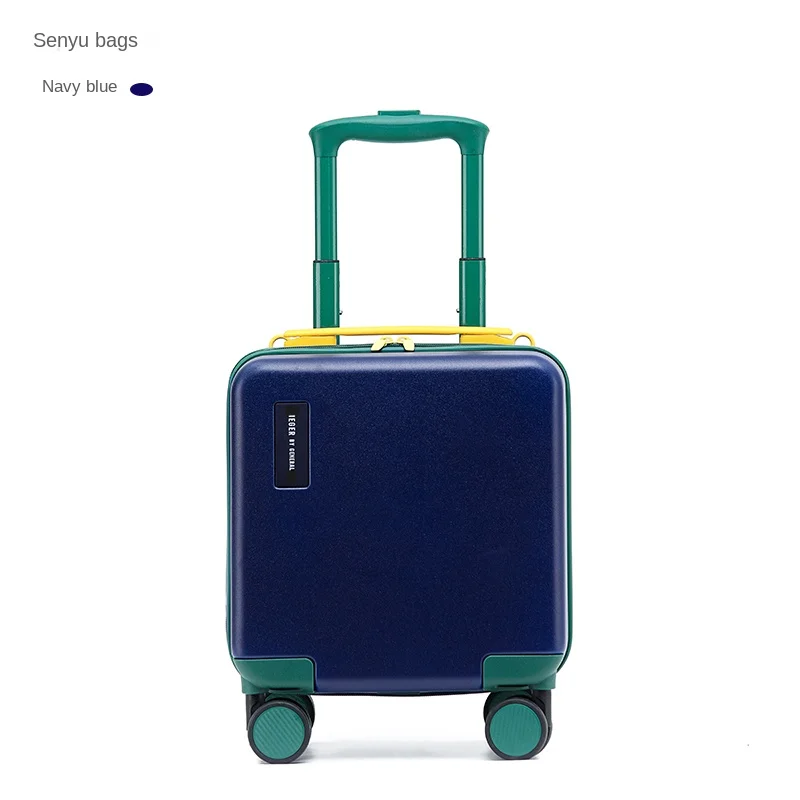 New Kids Suitcases Transparent Luggage Cartoon 14 inch Trolley Case Lightweight Universal Wheel Travel Suitcase Lazy School bag