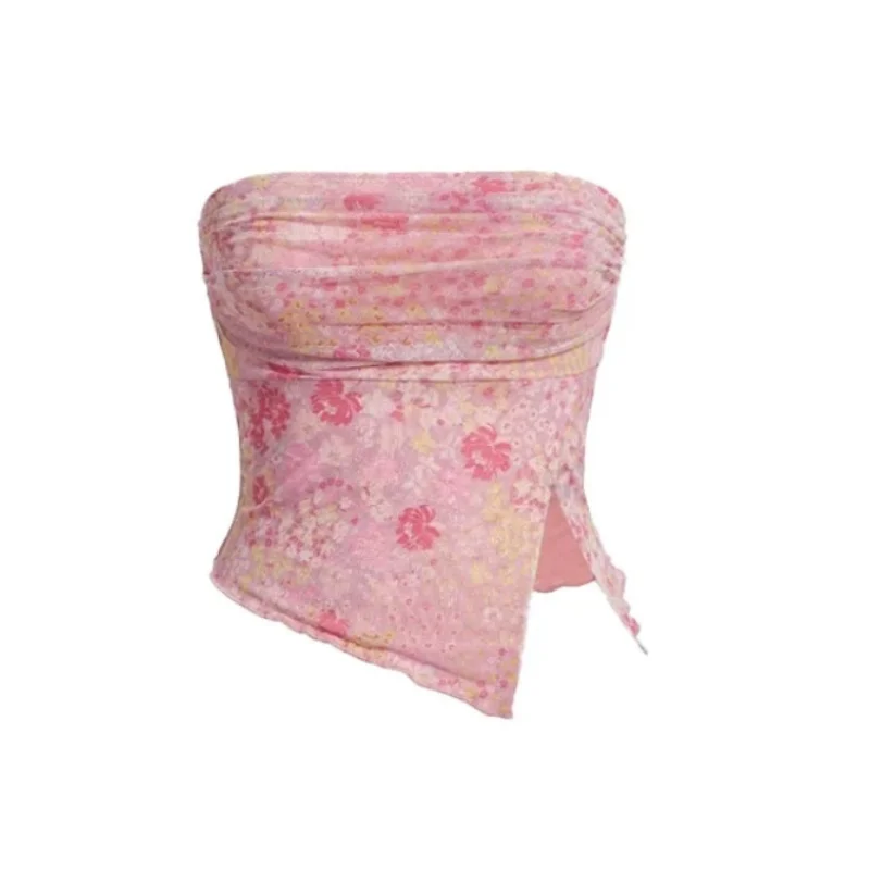 2026 Sommer Französisches Süßes Spitzen-Camisole-Top für Damen – Eng anliegende, kurze Oberteile im Pure Desire Stil