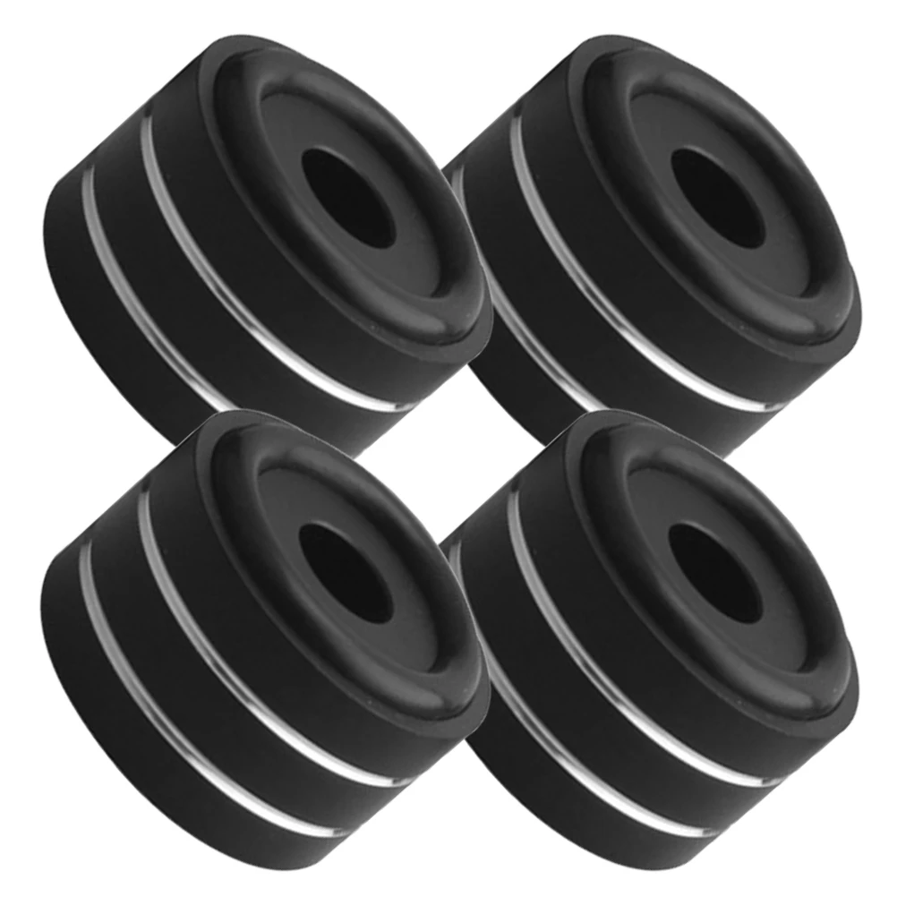 

4 pcs Speaker Feet Pads 40mmx20mm Black Aluminum Alloy Rubber Non slip Isolation Feet Cushion Anti vibration Accessories
